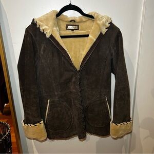 Wilsons Leather Tan and Brown leather Jacket